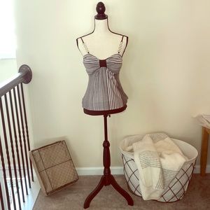 Brown Striped Mini Dress/Shirt